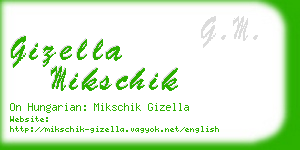 gizella mikschik business card